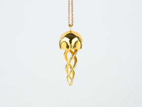 Jellyfish in 14k Gold Plated Brass
