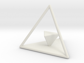 Dual Solids Tetrahedron in White Natural Versatile Plastic
