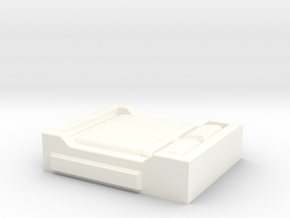 HO Scale Double Bed in White Processed Versatile Plastic