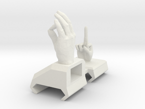Iron sights Middle finger in White Natural Versatile Plastic