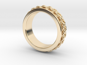 6mm Double Rope Band Ring in 14K Yellow Gold
