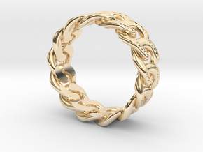 8.2mm Beaded Cuban Link Band in 14K Yellow Gold