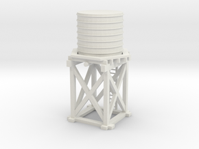 S Scale Water Tower 1:64 in White Natural Versatile Plastic
