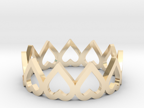 hearth crown ring all sizes, multisize in 14k Gold Plated Brass: 4.5 / 47.75