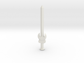 Brick-Scale Long Sword in White Natural Versatile Plastic