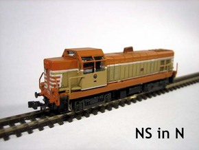 N NS 2900 diesellocomotief - Staatsmijnen in Tan Fine Detail Plastic