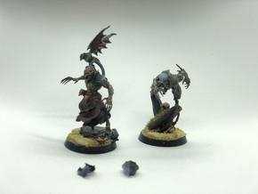 40x Ghoul King Pauldrons, Flesh Eater Knight Elbow in Tan Fine Detail Plastic