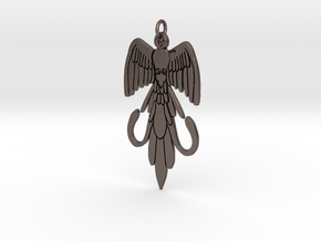 Guatemala quetzal keychain  in Polished Bronzed-Silver Steel: Medium