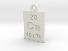 Ca Periodic Pendant in White Natural Versatile Plastic