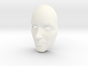 Blank Venetian Mask - Male 1 (Hollow) in White Processed Versatile Plastic