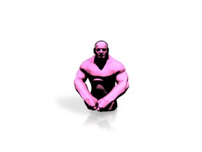 Small Grappler - Pink in White Natural Versatile Plastic