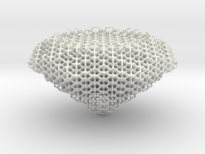 Diamond Hexagon in White Natural Versatile Plastic