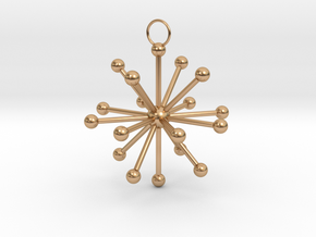 Multiple Dot Star Keychain in Polished Bronze