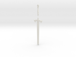 Knight's Sword in White Natural Versatile Plastic