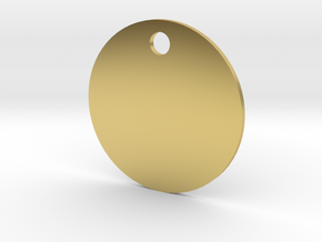 Background Pendant - Flat Circle - #P5B in Polished Brass
