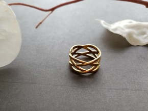 braided fashion ring in 18k Gold Plated Brass: 9 / 59