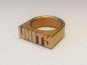 16.0mm Replica Rick James 'Unity' Ring in Polished Gold Steel