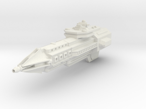 Dominion Class Heavy Cruiser - Without turrets in White Natural Versatile Plastic