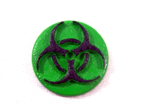 Pandemic Infection Marker -- Biohazard Symbol in White Processed Versatile Plastic