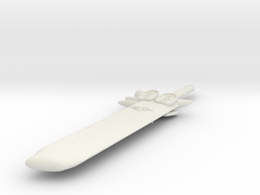 Savage Sword Large in White Natural Versatile Plastic