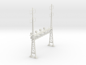 CATENARY PRR LATTICE SIG 4 TRACK 2-2PHASE N SCALE  in White Natural Versatile Plastic