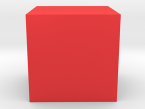 Cube in Red Processed Versatile Plastic