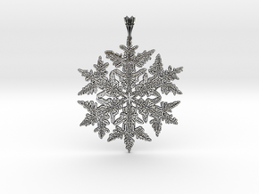 Wilson Bentley Snowflake Crystal Pendant in Antique Silver
