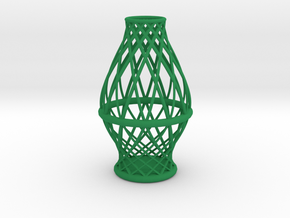 Spiral Vase Medium in Green Processed Versatile Plastic