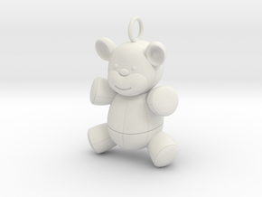 Cute Cosplay Charm - Teddy Bear in White Natural Versatile Plastic