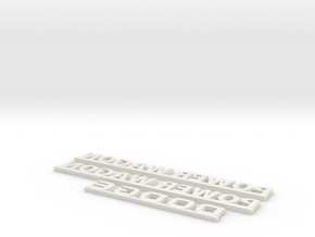 1:10 scale Dodge power wagon lettering in White Natural Versatile Plastic