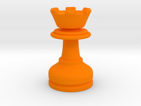 MILOSAURUS Chess MINI Staunton Rook in Orange Processed Versatile Plastic