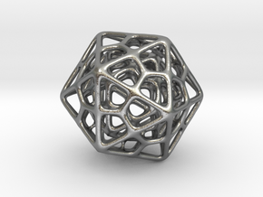 Double Icosahedron Silver in Natural Silver