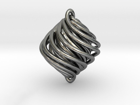 Twist Pendant in Polished Silver