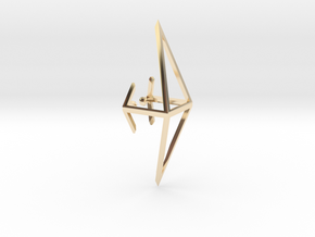 Octahedron Ear Cuff in 14K Yellow Gold
