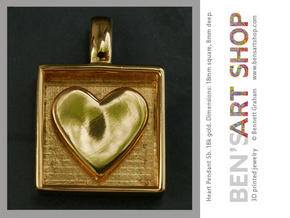 Have a Heart Pendant in 18k Gold Plated Brass