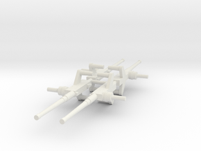 Moray Machine Gun x4 (Complete Set) in White Natural Versatile Plastic