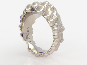 Bubble Ring in Fine Detail Polished Silver: 7 / 54
