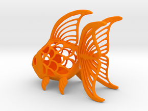 Goldfish Figurine in Orange Processed Versatile Plastic