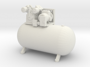 1/50th Large Horizontal Shop type Air Compressor in White Natural Versatile Plastic