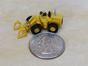 980 Wheel Loader with logging grapples  in Tan Fine Detail Plastic