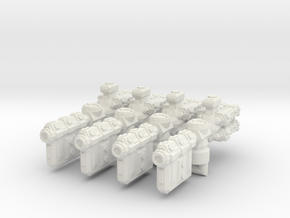 XM102 Lillours Class Frigate (4) in White Natural Versatile Plastic