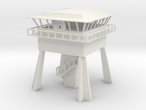 N scale control tower in White Natural Versatile Plastic