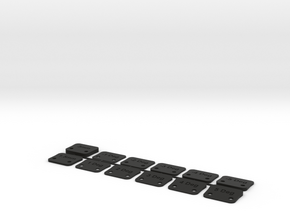B6.1 & 22 5.0 Lower Front Wing Shims 1 Degree Incr in Black Natural Versatile Plastic