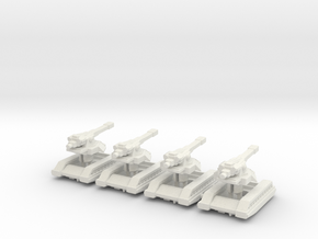 WS Self Propelled Artillery x4 in White Natural Versatile Plastic