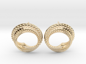 Mobius Earrings in 18k Gold Plated Brass