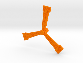 Ironworks Windmill (5mm) in Orange Processed Versatile Plastic