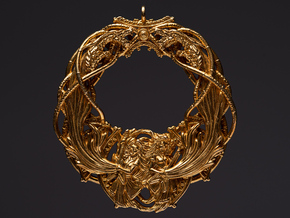Dragon Rockstar Pendant in Natural Brass