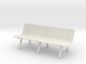Wooden Bench Ver01. 1:24 Scale in White Natural Versatile Plastic