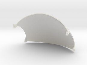 Guy helmet wire plate - 2mm shell in White Natural Versatile Plastic
