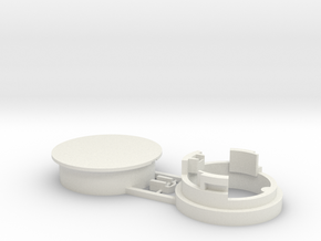 Einbauhalterung Magnetbandweiche Car System, 2-tei in White Natural Versatile Plastic